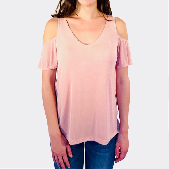 Hummingbird - Crisscross Back Cold Shoulder Top - Picture 3 of 5